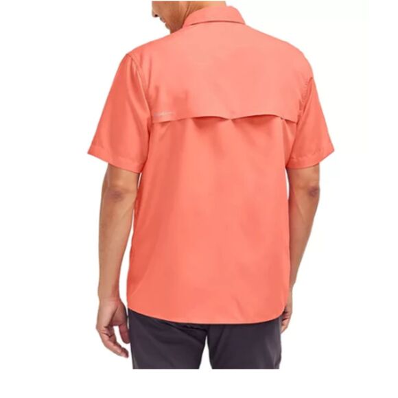 NWT Eddie Bauer Tech Woven Shirt UPF Protection Moisture Wicking Tea Rose Top L - Picture 12 of 12